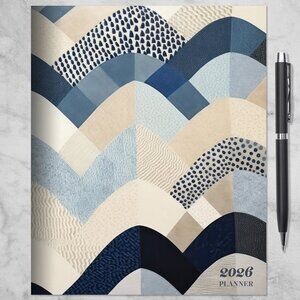2026 Quilted Curves Monthly Planner